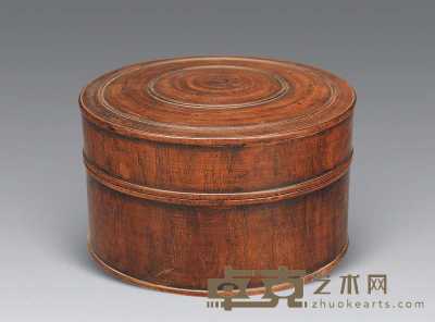 清 黄花梨圆盒 直径13cm高8cm